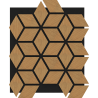 Mexen Form 02 akustische Wandpaneele 81 x 66 cm (4Stk.), Filz 9 mm, technische Furnier, Eiche Classic - S111-81667-02-041