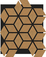 Mexen Lam-B Wandpaneele 275 x 30 cm, HDF Platte 4 mm, technisches Furnier, Sandiger Eiche - S100-275307-3015-001