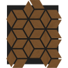 Mexen Form 02 Akustisches Wandpanel 81 x 66 cm (4 Stk.), Filz 9 mm, technisches Furnier, Natur Eiche - S111-81667-02-042