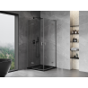 Mexen Mist-H L Duo Duschkabine schwenkbar 100 x 100 cm, transparent, Gun Metal - 8A5L-100L-100P-95-00