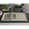 Mexen Andres Granitspüle 1,5-Becken mit Abtropffläche und Küchenarmatur Telma, beige - 6515-69-670200-00