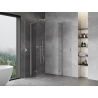 Mexen Mist-H L Duo Duschkabine, schwenkbar, 80 x 80 cm, transparent, gebürsteter Nickel - 8A5L-080L-080P-97-00