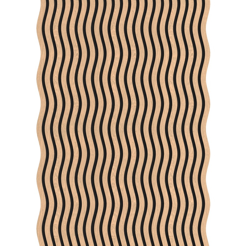 Mexen Lam-SF 01 Akustische Wandpaneele 280 x 30 cm, Filz 9 mm, technisches Furnier, Gebleichte Eiche - S106-280-01-040