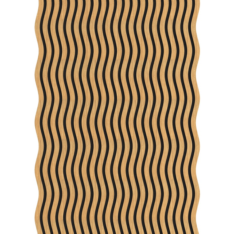 Mexen Lam-SF 01 Akustische Wandlamellen 280 x 30 cm, 9 mm Filz, technisches Furnier, Eiche Klassisch - S106-280-01-041