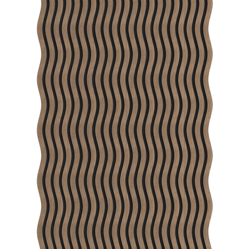 Mexen Lam-SF 01 Akustische Wandpaneele 280 x 30 cm, Filz 9 mm, technisches Furnier, Dunkle Walnuss - S106-280-01-044