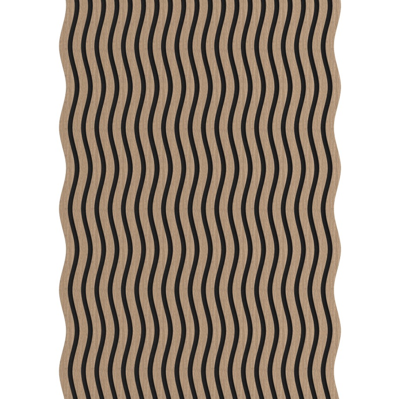 Mexen Lam-SF 01 Akustische Wandleisten 280 x 30 cm, Filz 9 mm, technisches Furnier, Helles Nussbaumholz - S106-280-01-047