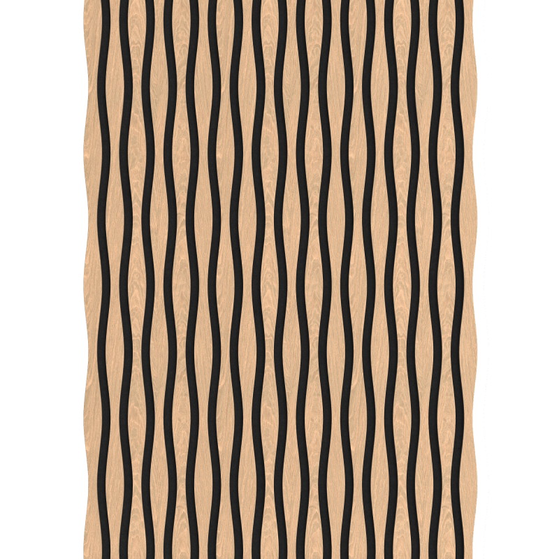 Mexen Lam-SF 01 Lam-SF 26 akustische Wandpaneele 280 x 30 cm, Filz 9 mm, Technisches Furnier, Gebleichte Eiche - S106-280-26-040
