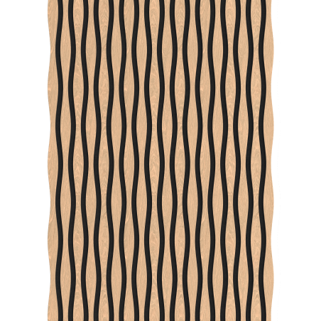 Mexen Lam-SF 01 Lam-SF 26 akustische Wandpaneele 280 x 30 cm, Filz 9 mm, Technisches Furnier, Gebleichte Eiche - S106-280-26-040