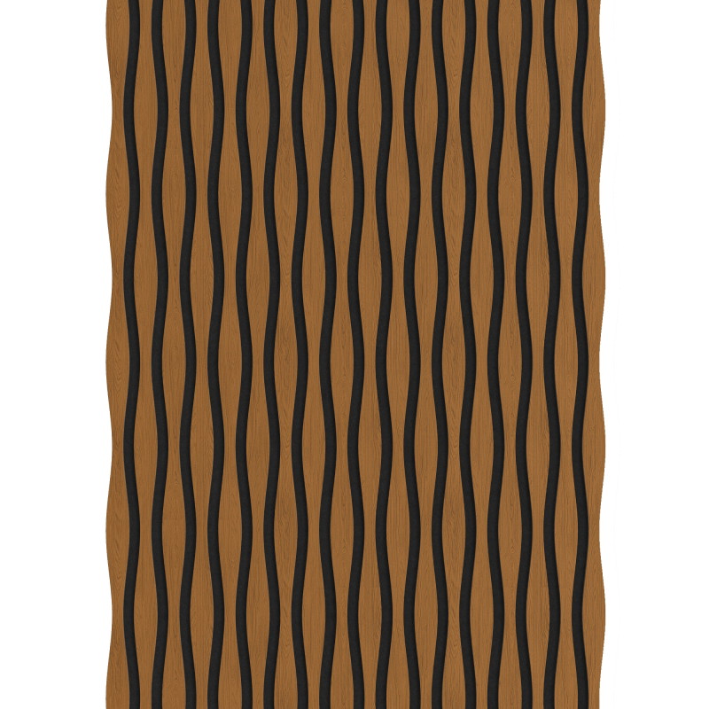 Mexen Lam-SF 01 Lam-SF 26 akustische Wandpaneele 280 x 30 cm, Filz 9 mm, technisches Furnier, Natürliches Eichenholz
