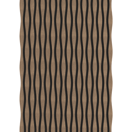 Mexen Lam-SF 01 Lam-SF 26 Akustik-Wandpaneele 280 x 30 cm, Filz 9 mm, technisches Furnier, Dunkle Walnuss - S106-280-26-044