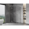 Mexen Mist-H L Duo Duschkabine schwenkbar links 115 x 80 cm, transparent, gebürstetes Nickel - 8A5L-115L-080P-97-00
