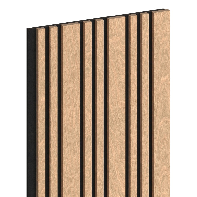 Mexen Lam-F Slim 01 Akustische Wandpaneele 280 x 36,5 cm, Filz 9 mm, technisches Furnier, Gebleichte Eiche - S107-280-01-040