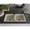 Mexen Mario Granitspüle 2-Kammer mit Küchenarmatur Duero, beige - 6504-69-671600-70