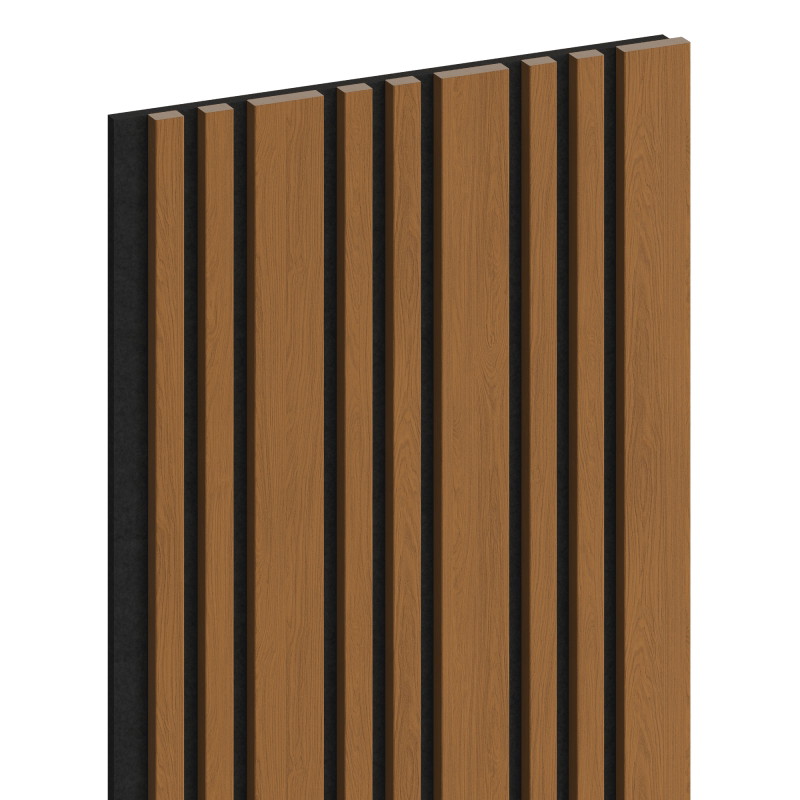 Mexen Lam-F Slim 01 Akustische Wandpaneele 280 x 36,5 cm, Filz 9 mm, technisches Furnier, Eiche Natur - S107-280-01-042