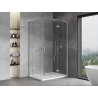 Mexen Mist-H L Duo-Duschkabine, schwenkbar, rechte Seite 70 x 90 cm, transparent, gebürstetes Nickel - 8A5L-070L-090P-97-00