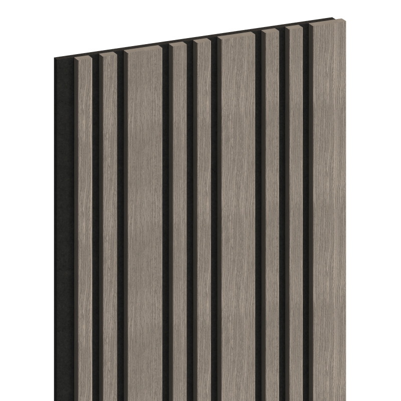 Mexen Lam-F Slim 01 Akustik-Wandpaneele 280 x 36,5 cm, Filz 9 mm, Technisches Furnier, Graue Eiche - S107-280-01-043