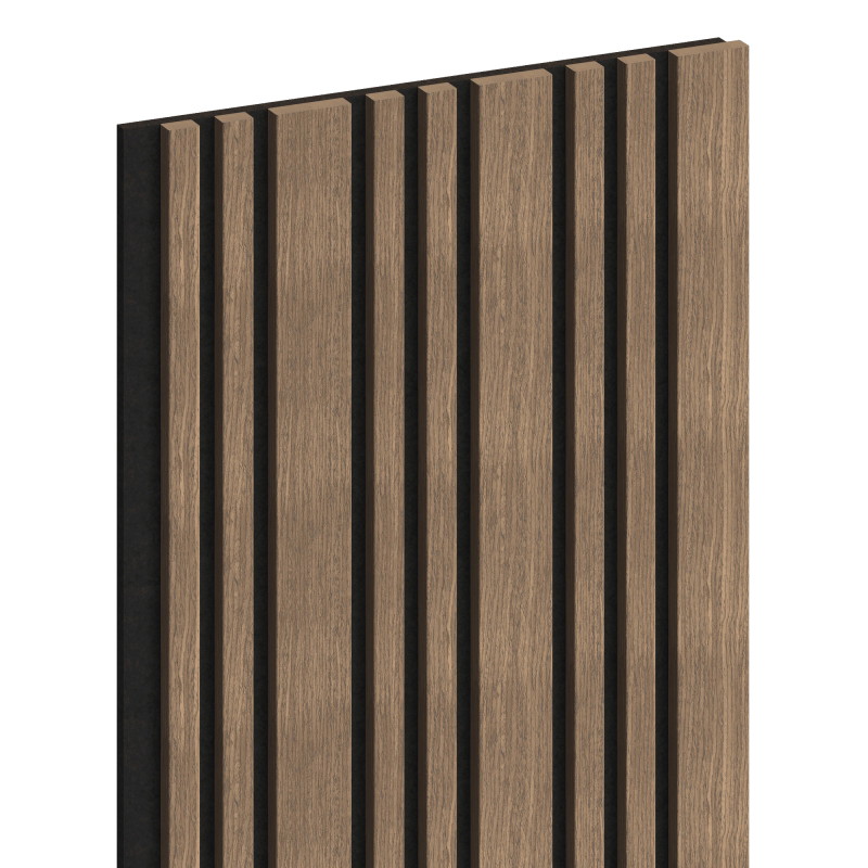 Mexen Lam-F Slim 01 Akustische Wandpaneele 280 x 36,5 cm, Filz 9 mm, technisches Furnier, Dunkle Walnuss - S107-280-01-044