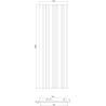 Mexen Lam-F Slim 01 Akustische Wandpaneele 280 x 36,5 cm, Filz 9 mm, technisches Furnier, Dunkle Walnuss - S107-280-01-044