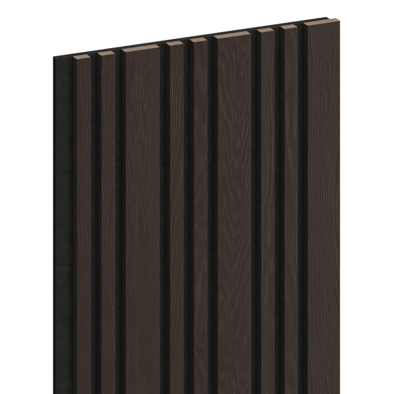 Mexen Lam-F Slim 01 Akustische Wandpaneele 280 x 36,5 cm, Filz 9 mm, technisches Furnier, Schwarze Eiche - S107-280-01-046