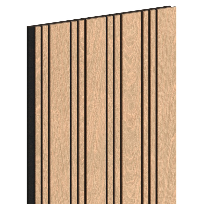 Mexen Lam-F Nano 01 Akustische Wandpaneele 280 x 32,4 cm, Filz 9 mm, technisches Furnier, Gebleichte Eiche - S108-280-01-040