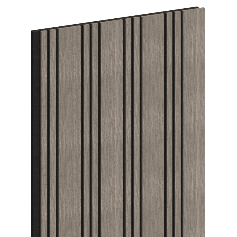 Mexen Lam-F Nano 01 Akustische Wandpaneele 280 x 32,4 cm, Filz 9 mm, technisches Furnier, Graue Eiche - S108-280-01-043