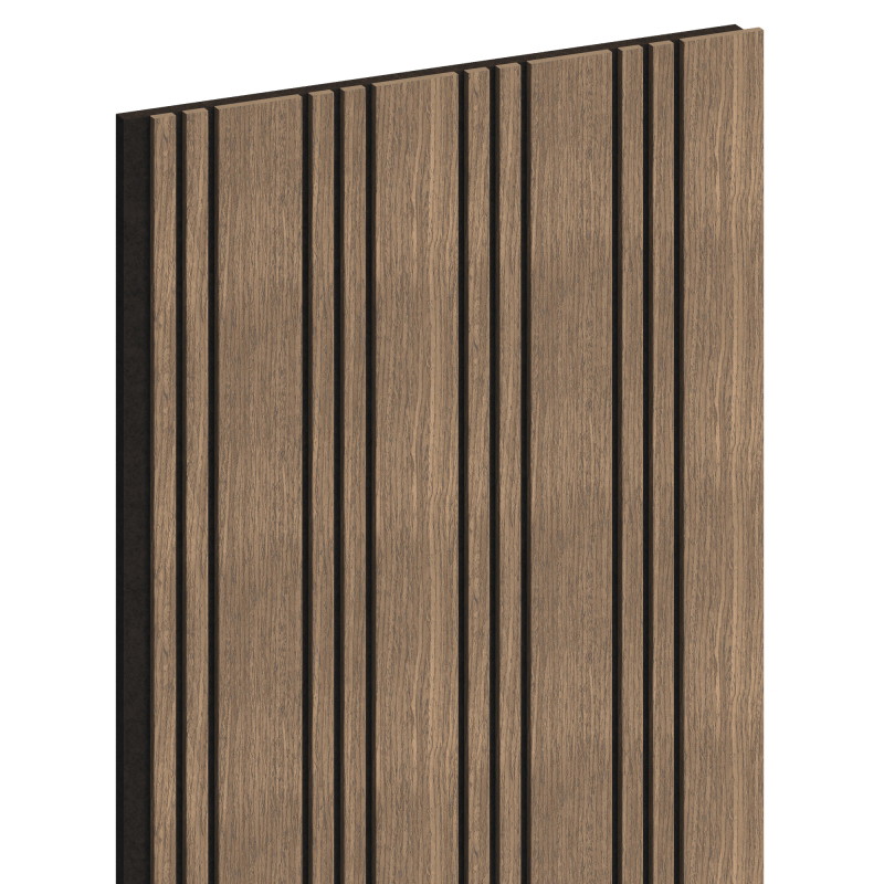Mexen Lam-F Nano 01 Akustische Wandpaneele 280 x 32,4 cm, Filz 9 mm, technisches Furnier, Dunkle Walnuss - S108-280-01-044
