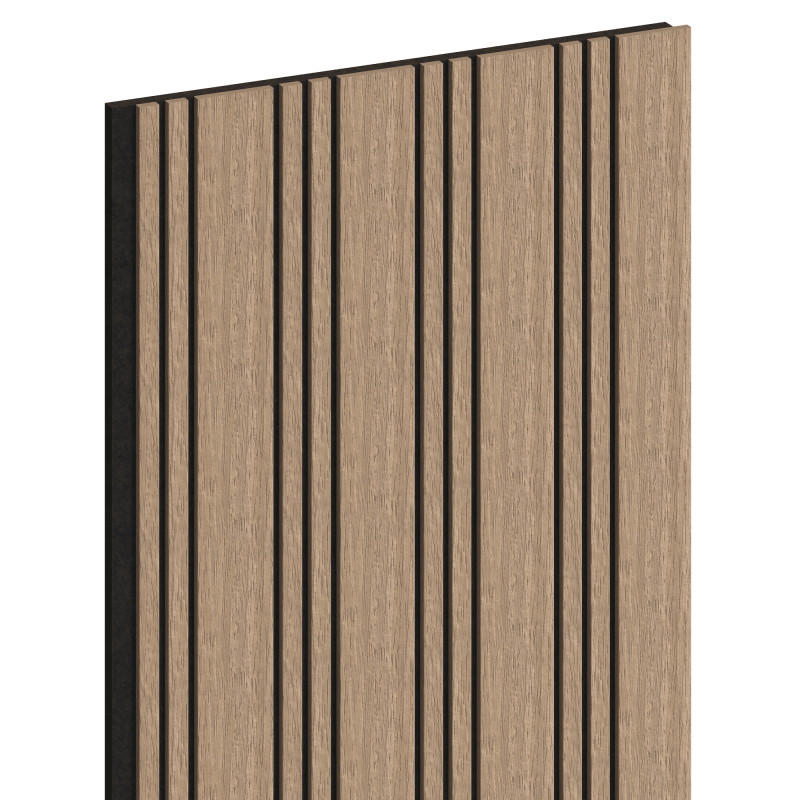 Mexen Lam-F Nano 01 Akustische Wandpaneele 280 x 32,4 cm, Filz 9 mm, technisches Furnier, Helles Nussbaum - S108-280-01-047