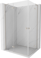Mexen Mist-H L Doppelte Duschkabine, links schwenkbar, 115 x 105 cm, transparent, gebürstetes Nickel - 8A5L-115L-105P-97-00