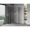 Mexen Mist-H L Duo Duschkabine schwenkbar 110 x 110 cm, transparent, gebürsteter Nickel - 8A5L-110L-110P-97-00