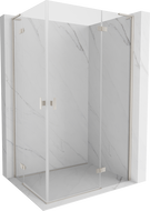 Mexen Mist-H L Duo-Duschkabine, schwenkbar, rechts, 100 x 120 cm, transparent, gebürsteter Nickel - 8A5L-100L-120P-97-00