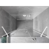Mexen Mist-H linke, schwenkbare Duschkabinentüren 125 cm, transparent, weiß - 8A5-125-001-20-00-L