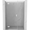 Mexen Mist-H linke, schwenkbare Duschtür 145 cm, transparent, weiß - 8A5-145-001-20-00-L