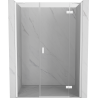 Mexen Mist-H rechte, schwenkbare Duschabtrennung 120 cm, transparent, weiß - 8A5-120-001-20-00-P