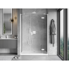 Mexen Mist-H rechts öffnende Duschtür 130 cm, transparent, weiß - 8A5-130-001-20-00-P