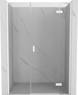 Mexen Mist-H rechts öffnende Duschtür 130 cm, transparent, weiß - 8A5-130-001-20-00-P