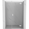 Mexen Mist-H Duschtür, schwingtür, rechts 135 cm, transparent, weiß - 8A5-135-001-20-00-P