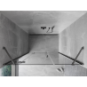 Mexen Mist-H linke schwenkbare Duschabtrennung 130 cm, transparent, gebürstetes Gun Grau - 8A5-130-001-66-00-L