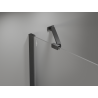 Mexen Mist-H 150 cm linke schwenkbare Duschtür, transparent, gun gray gebürstet - 8A5-150-001-66-00-L