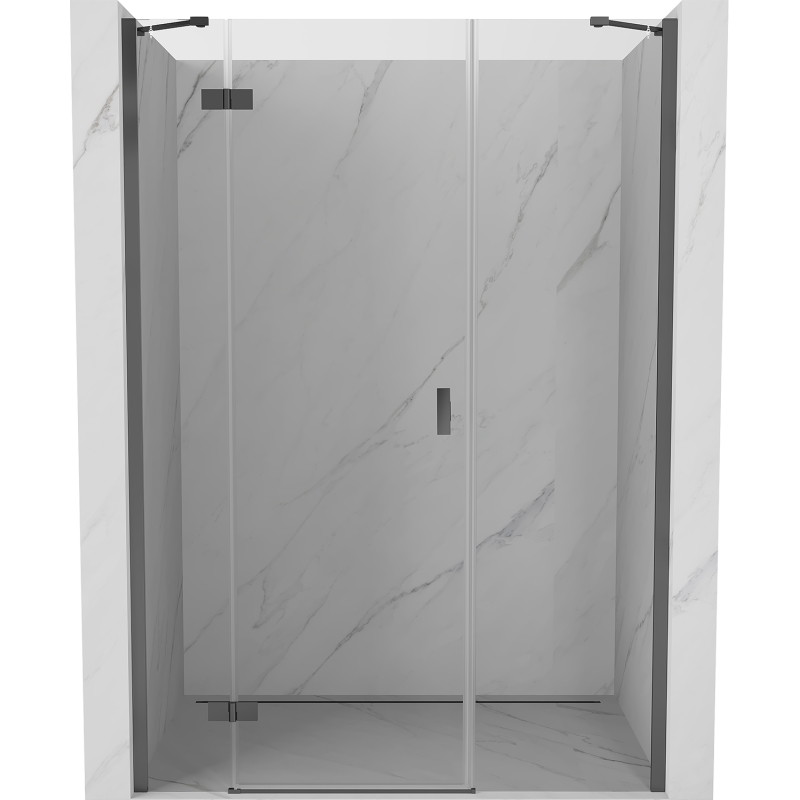Mexen Mist-H Duschpendeltür links 120 cm, transparent, Gun Metal - 8A5-120-001-95-00-L