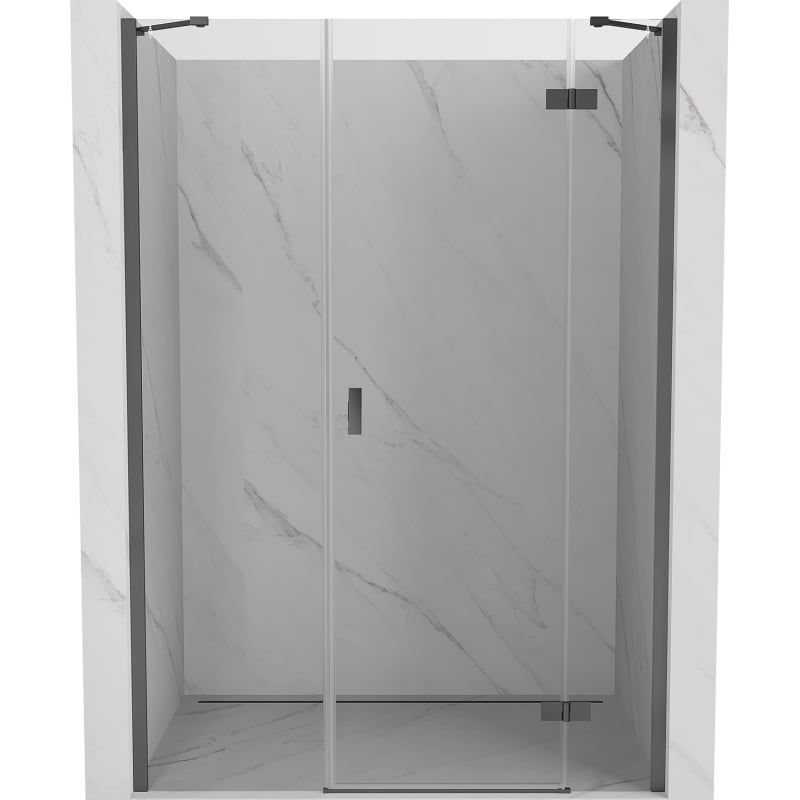 Mexen Mist-H Duschdrehtür rechts 120 cm, Transparent, Gun Metal - 8A5-120-001-95-00-P