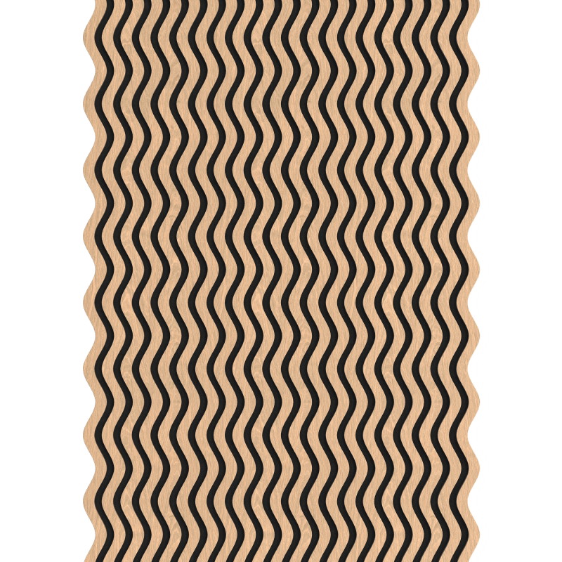 Mexen Lam-SF 02 Akustische Wandpaneele 280 x 30 cm, Filz 9 mm, technisches Furnier, Weiß Eiche - S106-280-02-040