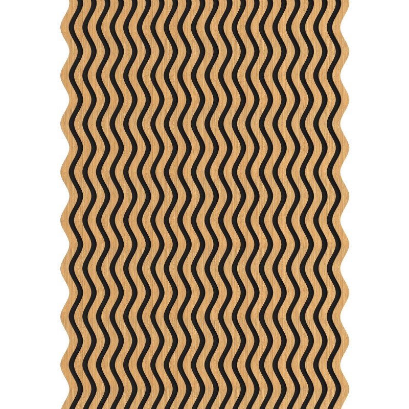 Mexen Lam-SF 02 Akustische Wandpaneele 280 x 30 cm, Filz 9 mm, technisches Furnier, Eiche Classic - S106-280-02-041