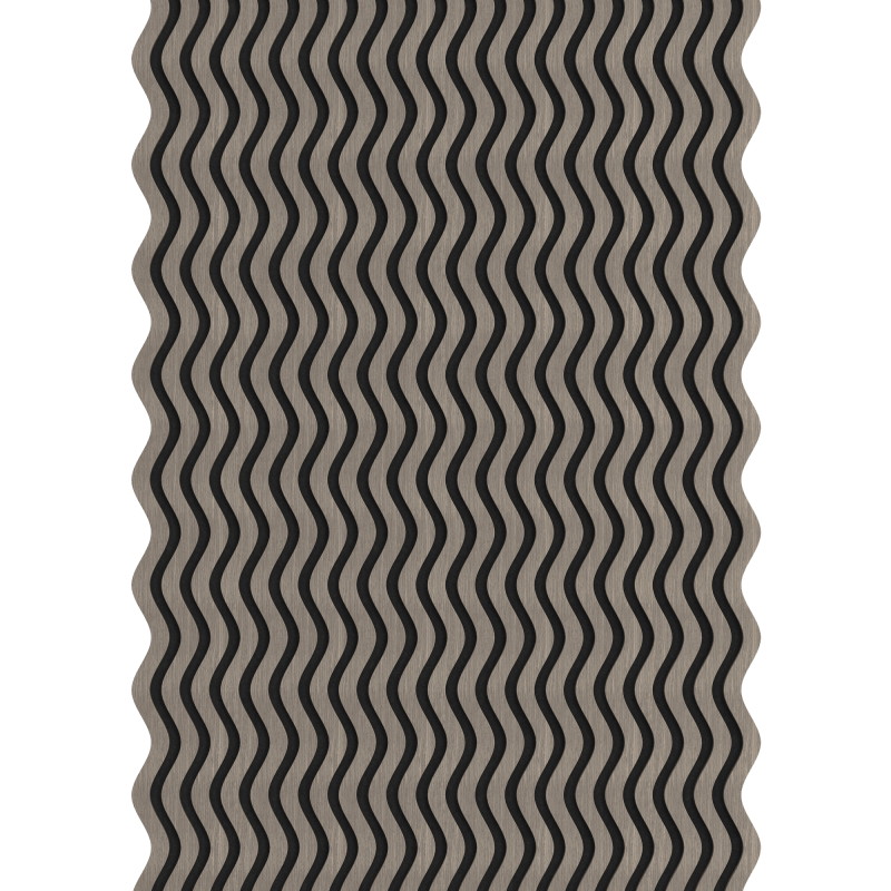 Mexen Lam-SF 02 Akustische Wandpaneele 280 x 30 cm, Filz 9 mm, technisches Furnier, Graue Eiche - S106-280-02-043