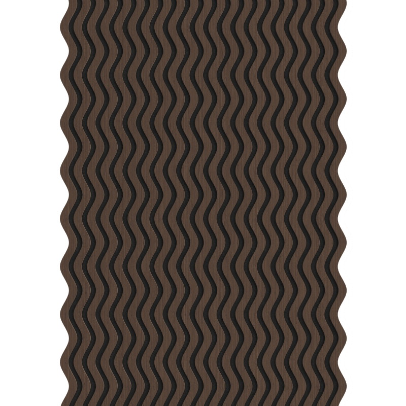 Mexen Lam-SF 02 Akustische Wandlamellen 280 x 30 cm, Filz 9 mm, technisches Furnier, Mocca Eiche - S106-280-02-045