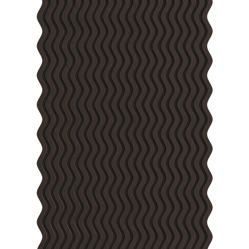 Mexen Lam-SF 02 Akustische Wandpaneele 280 x 30 cm, Filz 9 mm, Technisches Furnier, Schwarze Eiche - S106-280-02-046
