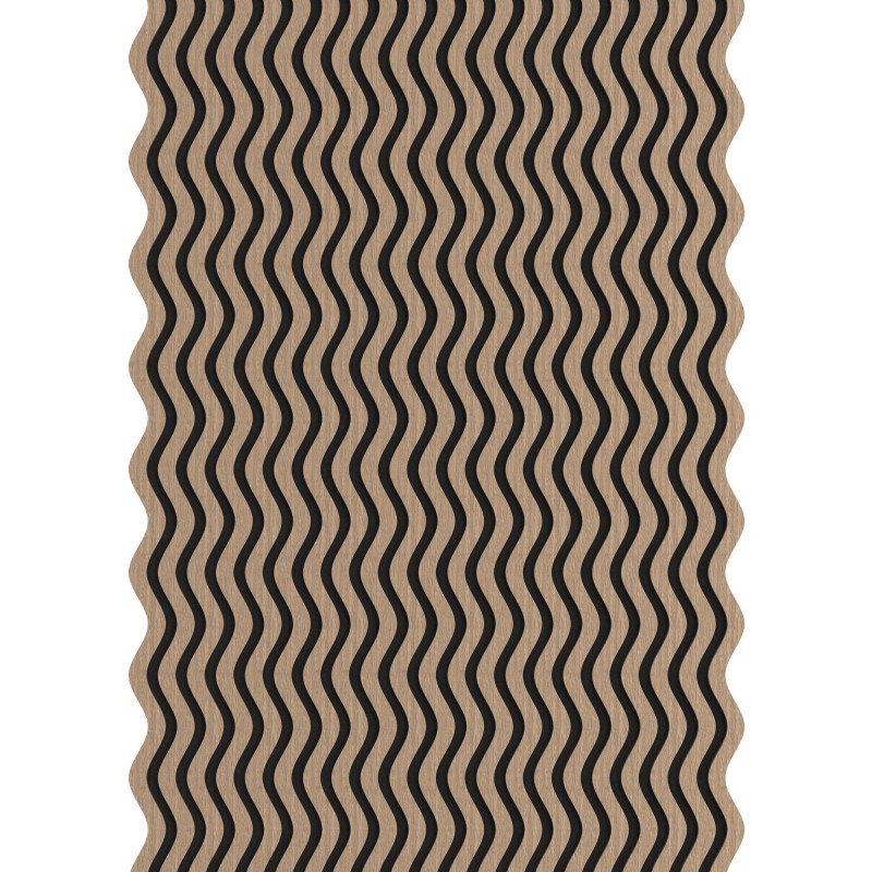 Mexen Lam-SF 02 Akustische Wandpaneele 280 x 30 cm, Filz 9 mm, technische Furnier, Helle Walnuss - S106-280-02-047
