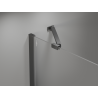 Mexen Mist-H Rechte aufschwingbare Duschtür 155 cm, transparent, Gun Metal - 8A5-155-001-95-00-P