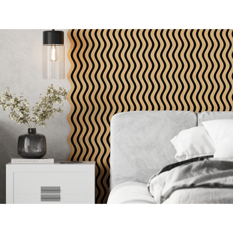 Mexen Lam-SF 02 Akustische Wandpaneele 280 x 30 cm, Filz 9 mm, technisches Furnier, Eiche Classic - S106-280-02-041