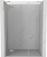 Mexen Mist-H linke Duschdreh­tür 135 cm, transparent, gebürstetes Nickel - 8A5-135-001-97-00-L