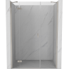 Mexen Mist-H linke, schwenkbare Duschwand 155 cm, transparent, gebürsteter Nickel - 8A5-155-001-97-00-L